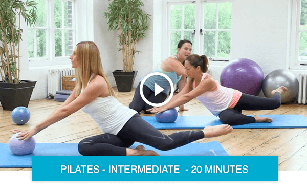 Pilates workout with online